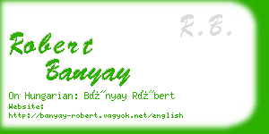 robert banyay business card